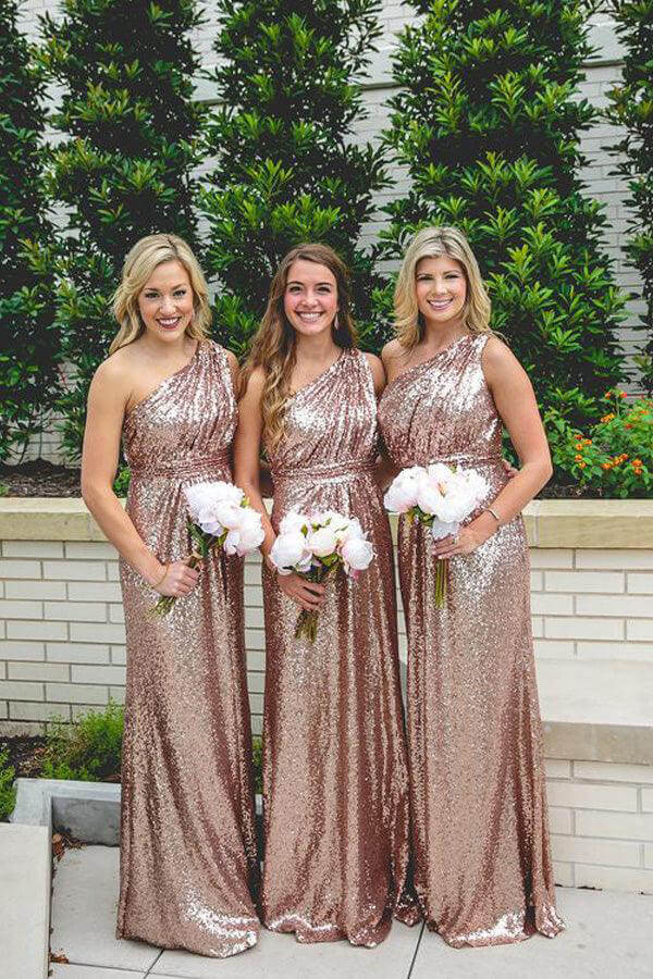 gold maid of honor dresses